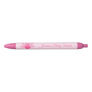 Pretty Pink Baby Girl Thanksgiving Turkey Custom Black Ink Pen