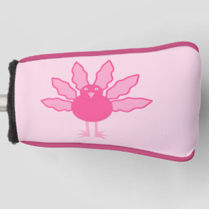 Pretty Pink Baby Girl Thanksgiving Turkey Golf Head Cover
