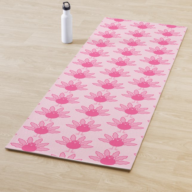Pretty Pink Baby Girl Thanksgiving Turkey Pattern Yoga Mat (In Situ)