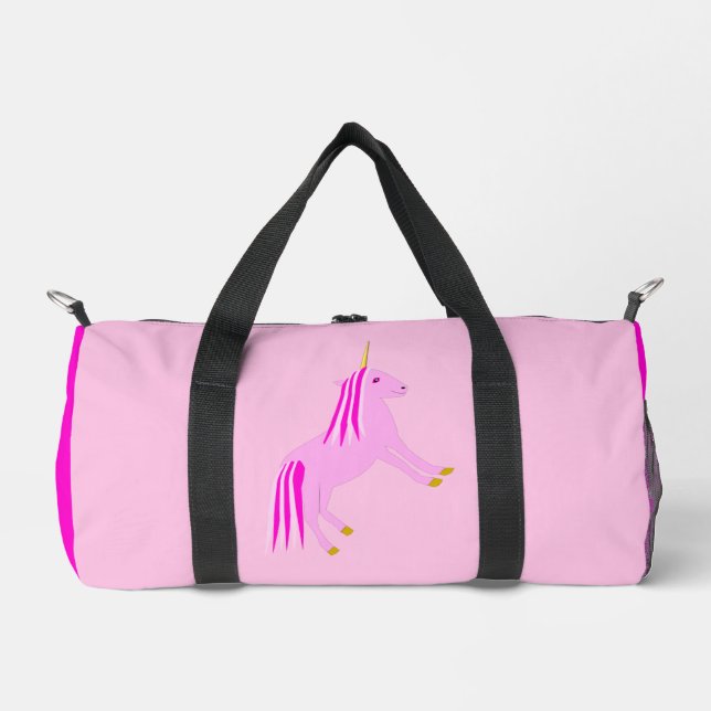 Pretty Pink Baby Girl Unicorn Diaper Bag (Front)