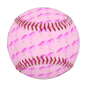 Pretty Pink Baby Girl Unicorn Patterned Baseball
