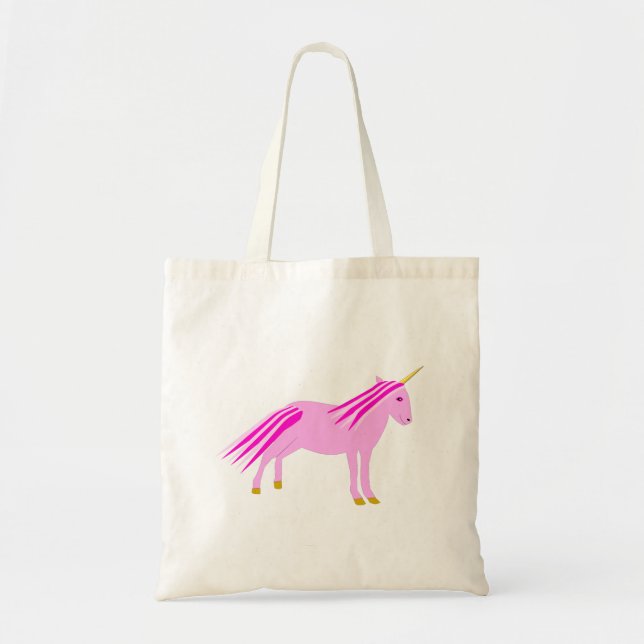 Pretty Pink Baby Girl Unicorn Tote Bag (Front)