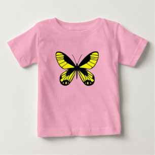 Pretty Pink Baby T-Shirt Yellow Butterfly Graphic