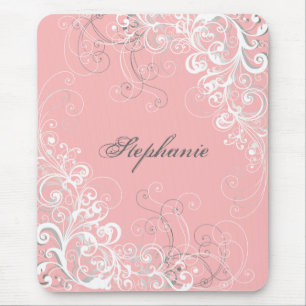 Pretty Pink Baroque Mouse Pad