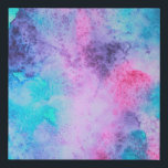 Pretty Pink Blue Purple Salty Watercolor Art Faux Canvas Print<br><div class="desc">This modern and artsy design is perfect for the trendy and stylish woman. It features a hand-painted bright pink, purple, teal green, and blue sea salt salty watercolor print. It's cool, unique, girly, and contemporary. Stylise with this unique and one-of-a-kind design hand-painted by the artist of the brand La Femme,...</div>