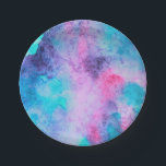 Pretty Pink Blue Purple Salty Watercolor Art Paper Plate<br><div class="desc">This modern and artsy design is perfect for the trendy and stylish woman. It features a hand-painted bright pink, purple, teal green, and blue sea salt salty watercolor print. It's cool, unique, girly, and contemporary. Stylise with this unique and one-of-a-kind design hand-painted by the artist of the brand La Femme,...</div>