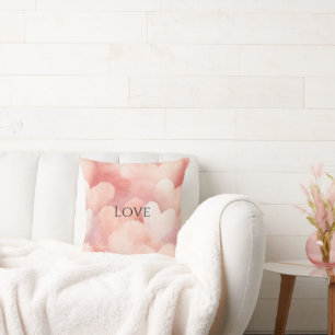 Pretty Pink Blush Hearts Cushion