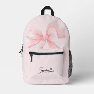 Pretty Pink Bow Personalised Girl Backpack