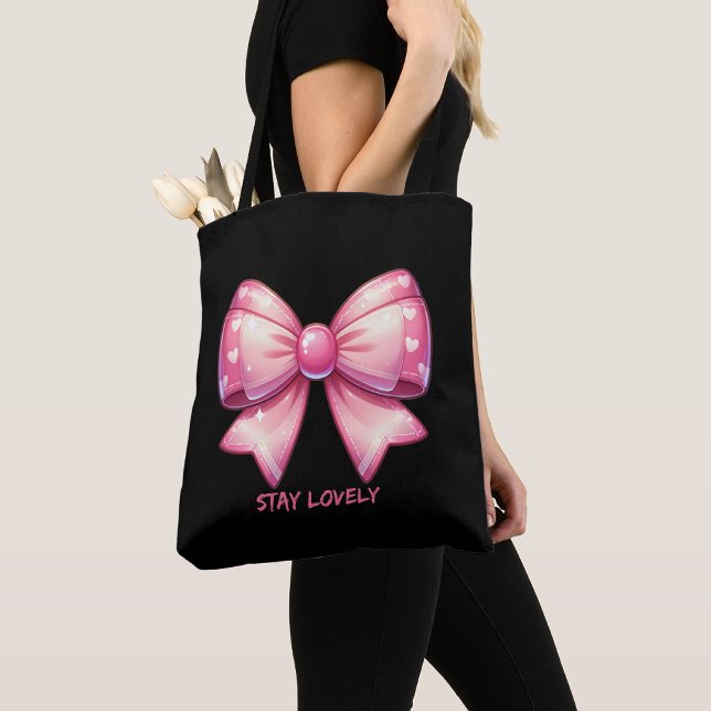Pretty Pink Bow Tote Bag (Creator Uploaded)
