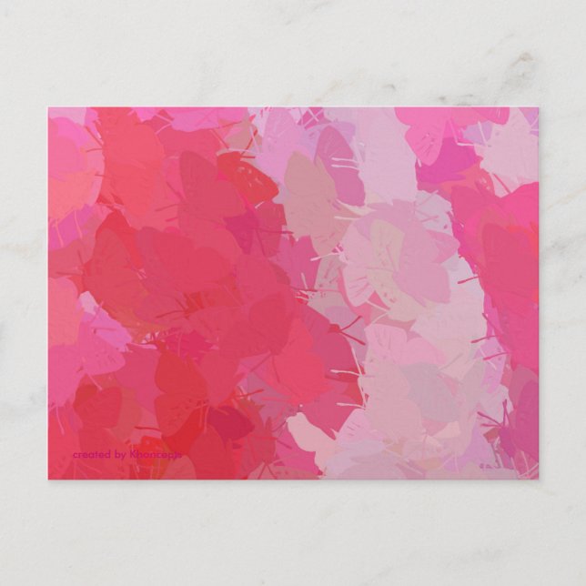 Pretty Pink Butteflies Postcard (Front)