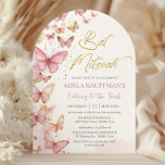 Pretty Pink Butterflies Bat Mitzvah 13th Bday Arch Invitation<br><div class="desc">Personalise this lovely pink butterflies Bat Mitzvah arch invitation easily and quickly. Simply click the Edit Using Design Tool button to further edit the texts,  change fonts and fonts colours.  Matching items available in store. (c) Somerset Fine Paperie</div>