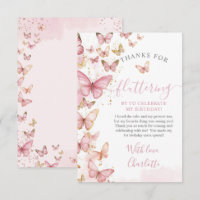 Pretty Pink Butterflies Girl 1st First Birthday