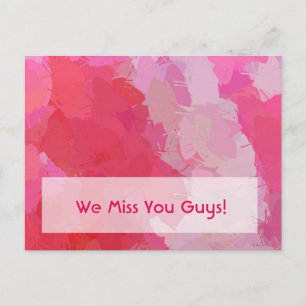 Pretty Pink Butterflies Postcard