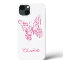 Pretty Pink Butterfly iPhone Case