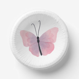 Pretty Pink Butterfly party favour Paper Plate