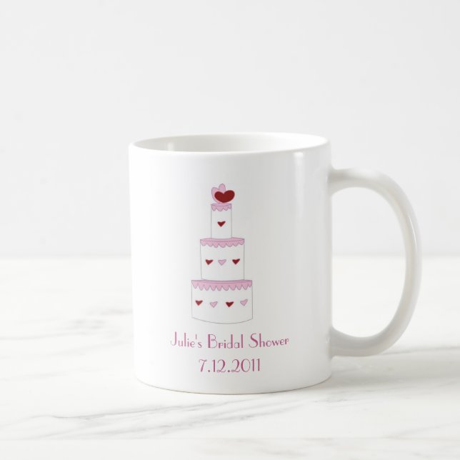 Pretty Pink Cake Bridal Shower Favour Mug (Right)