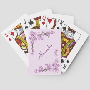Pretty Pink Cherry Blossoms Playing Cards