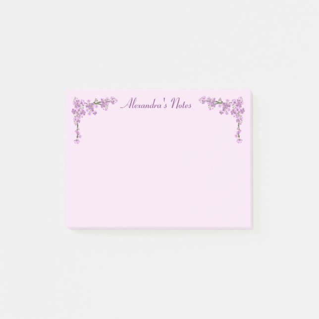 Pretty Pink Cherry Blossoms Post-it Notes (Front)