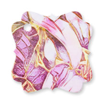 Pretty Pink Colours And Faux Gold Flower