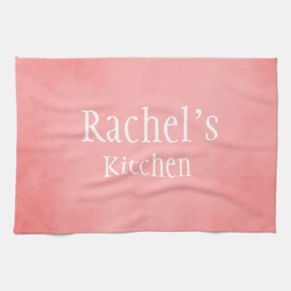 Pretty Pink Custom Name Tea Towel