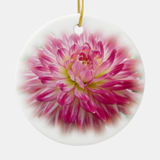 Pretty Pink Dahlia Christmas Ornament