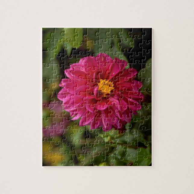 Pretty Pink Dahlia Flower Jigsaw Puzzle (Vertical)