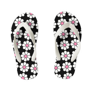 Pretty Pink Daisies Kid's Thongs
