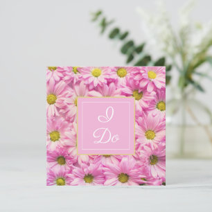 Pretty Pink Daisy's Wedding Invitation