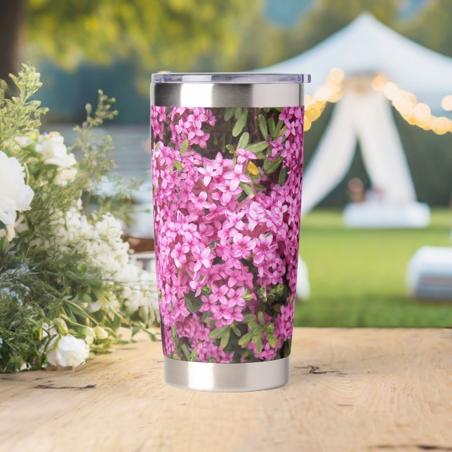Pretty Pink Daphne Floral Insulated Tumbler (Wedding)