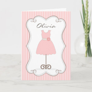 Pretty Pink Dress Will You Be My Flower Girl? Card