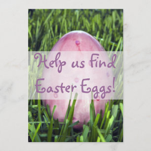 Pretty Pink Easter Egg Holiday Invitations