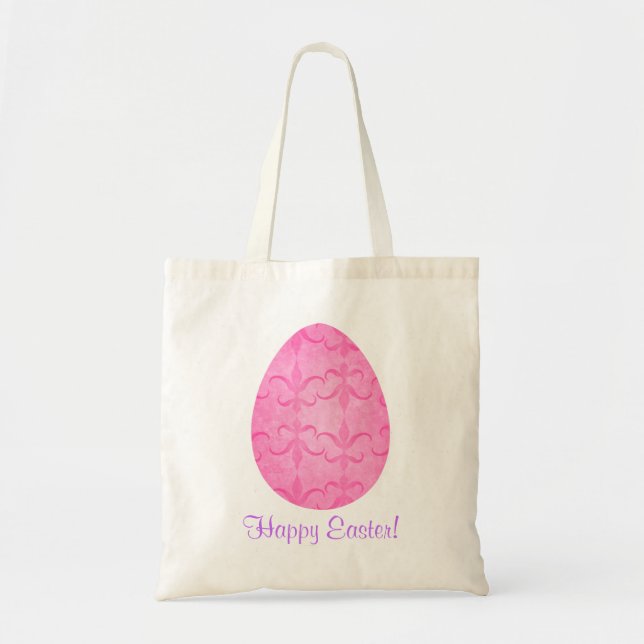 Pretty pink Easter egg Tote Bag (Front)