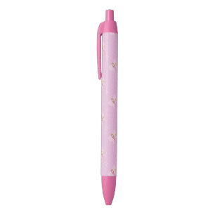Pretty Pink Fairy Trim Pen, Black Ink Pen