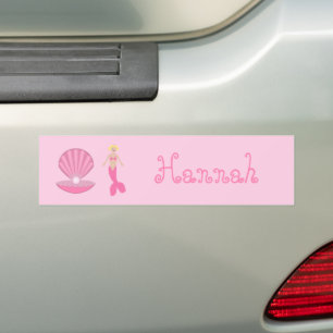 Pretty Pink Fantasy Mermaid Bumper Sticker