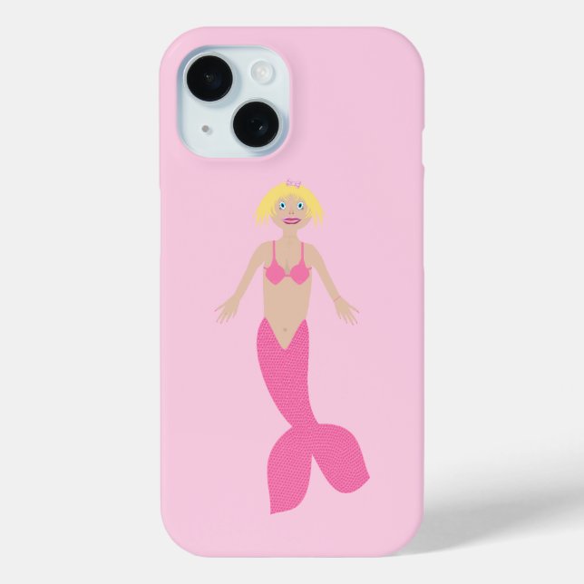 Pretty Pink Fantasy Mermaid Case-Mate iPhone Case (Back)