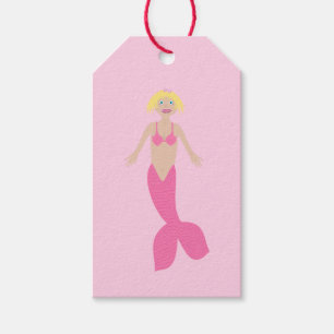 Pretty Pink Fantasy Mermaid Custom Gift Tags