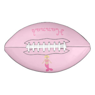 Pretty Pink Fantasy Mermaid Custom Name Football