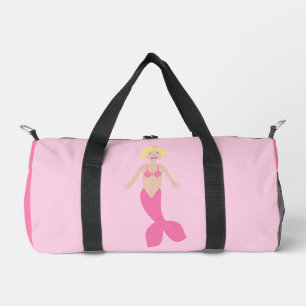 Pretty Pink Fantasy Mermaid Duffle Bag