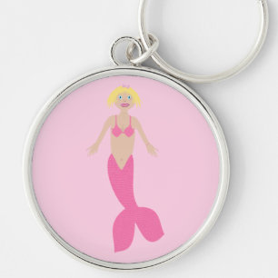 Pretty Pink Fantasy Mermaid  Key Ring