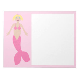 Pretty Pink Fantasy Mermaid Notepad