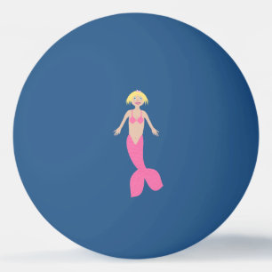 Pretty Pink Fantasy Mermaid Ping Pong Ball