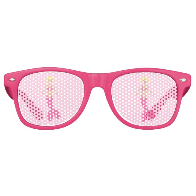 Pretty Pink Fantasy Mermaid Retro Sunglasses (Front)