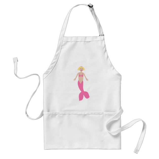Pretty Pink Fantasy Mermaid Standard Apron (Front)