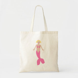 Pretty Pink Fantasy Mermaid Tote Bag