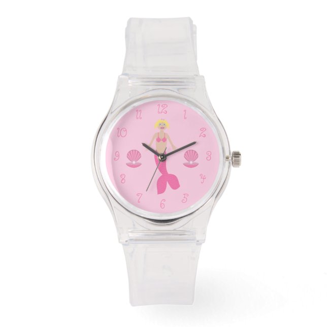 Pretty Pink Fantasy Mermaid Watch (Front)