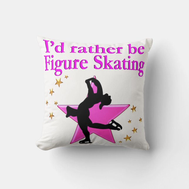 PRETTY PINK FIGURE SKATER CUSHION (Front)