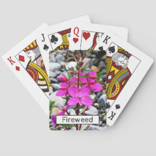 Pretty Pink Fireweed Wildflowers Bloom in Canada Playing Cards