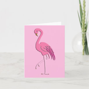 Pretty pink flamingo card