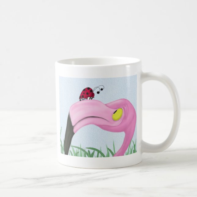 Pretty Pink Flamingo Coffee Mug (Right)