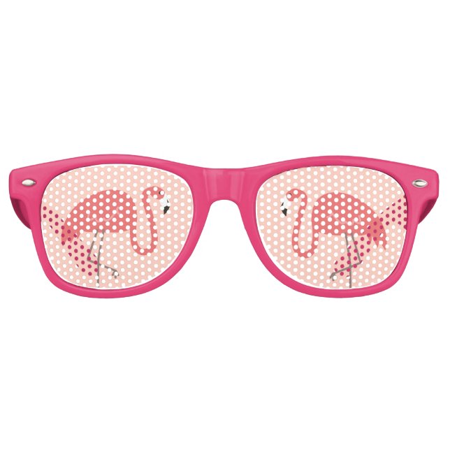 Pretty Pink Flamingo Retro Sunglasses (Front)